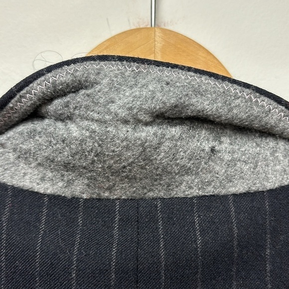 BANANA REPUBLIC Navy blue striped wool jacket rn 54023 stretch size 0 - Picture 9 of 12